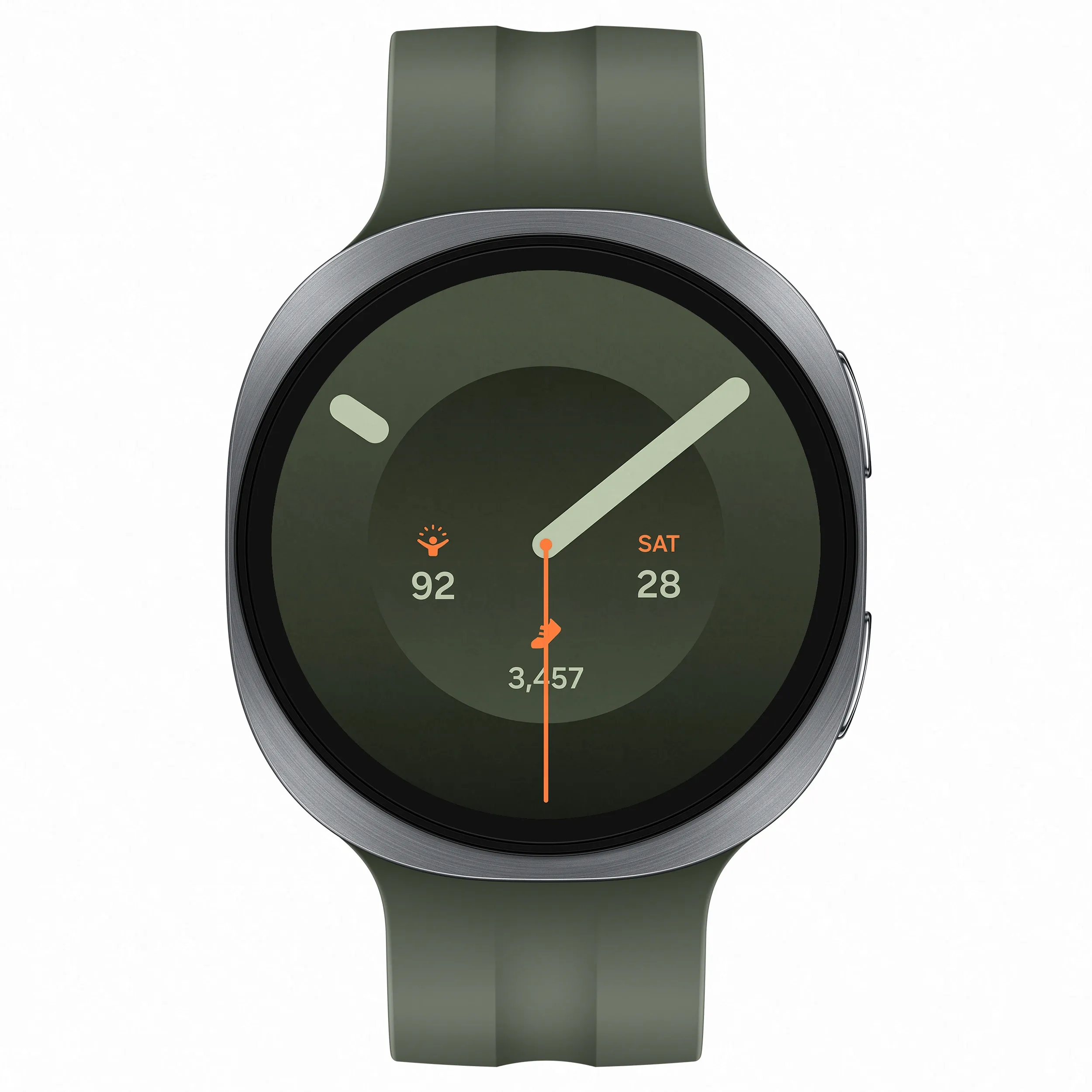 фото Смарт-часы Samsung Galaxy Watch9 Silver Bluetooth 44mm Sport Band Olive M/L (SM-L350NZSA) 1