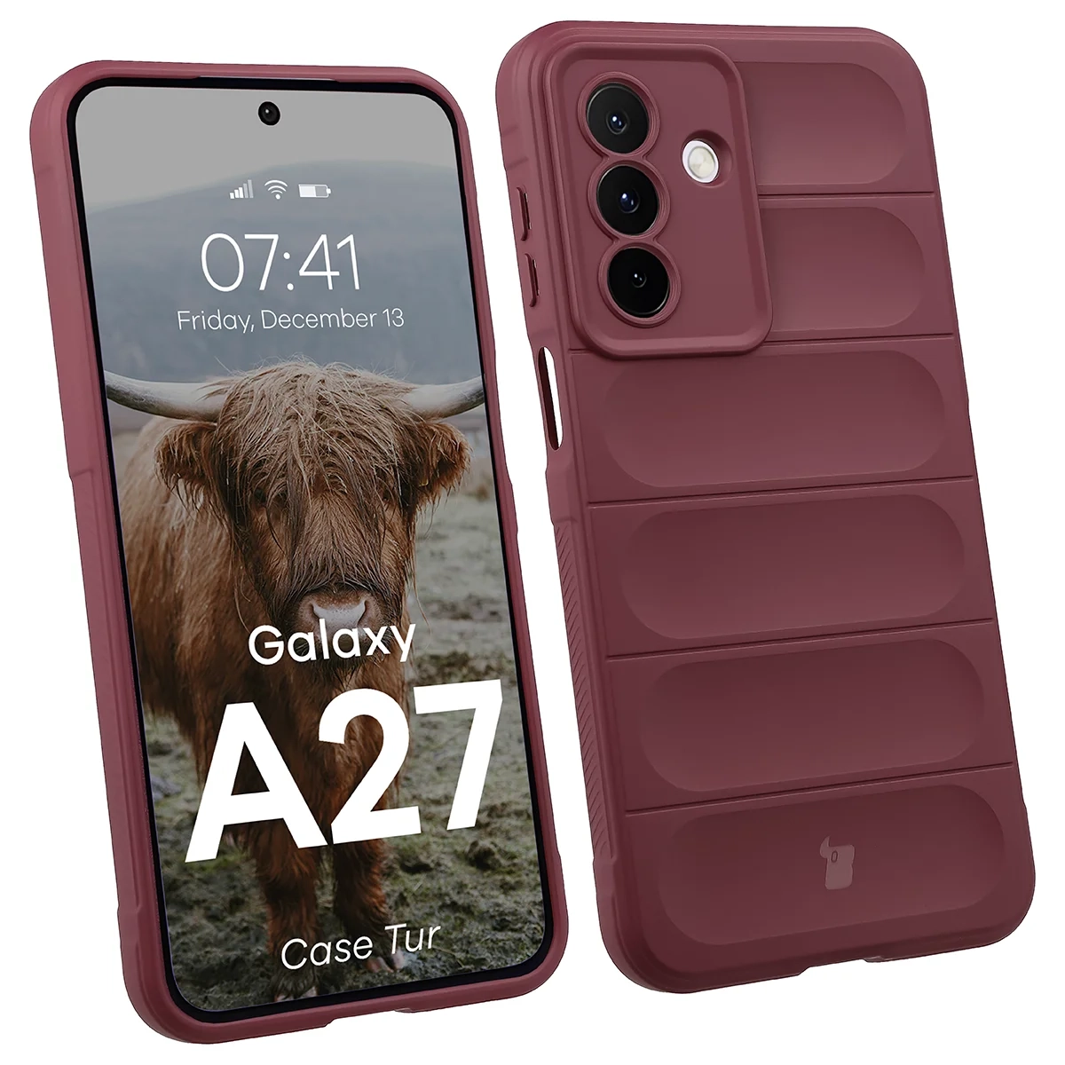 Etui Bizon Case Tur do Galaxy A27 5G Ciemnofioletowy