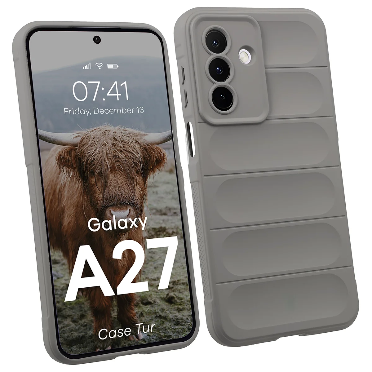 Etui Bizon Case Tur do Galaxy A27 5G Jasnoszary