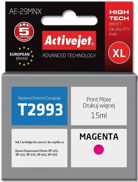 Tusz ActiveJet AE-29MNX (zamiennik 29XL T2993) Purpurowy 15 ml