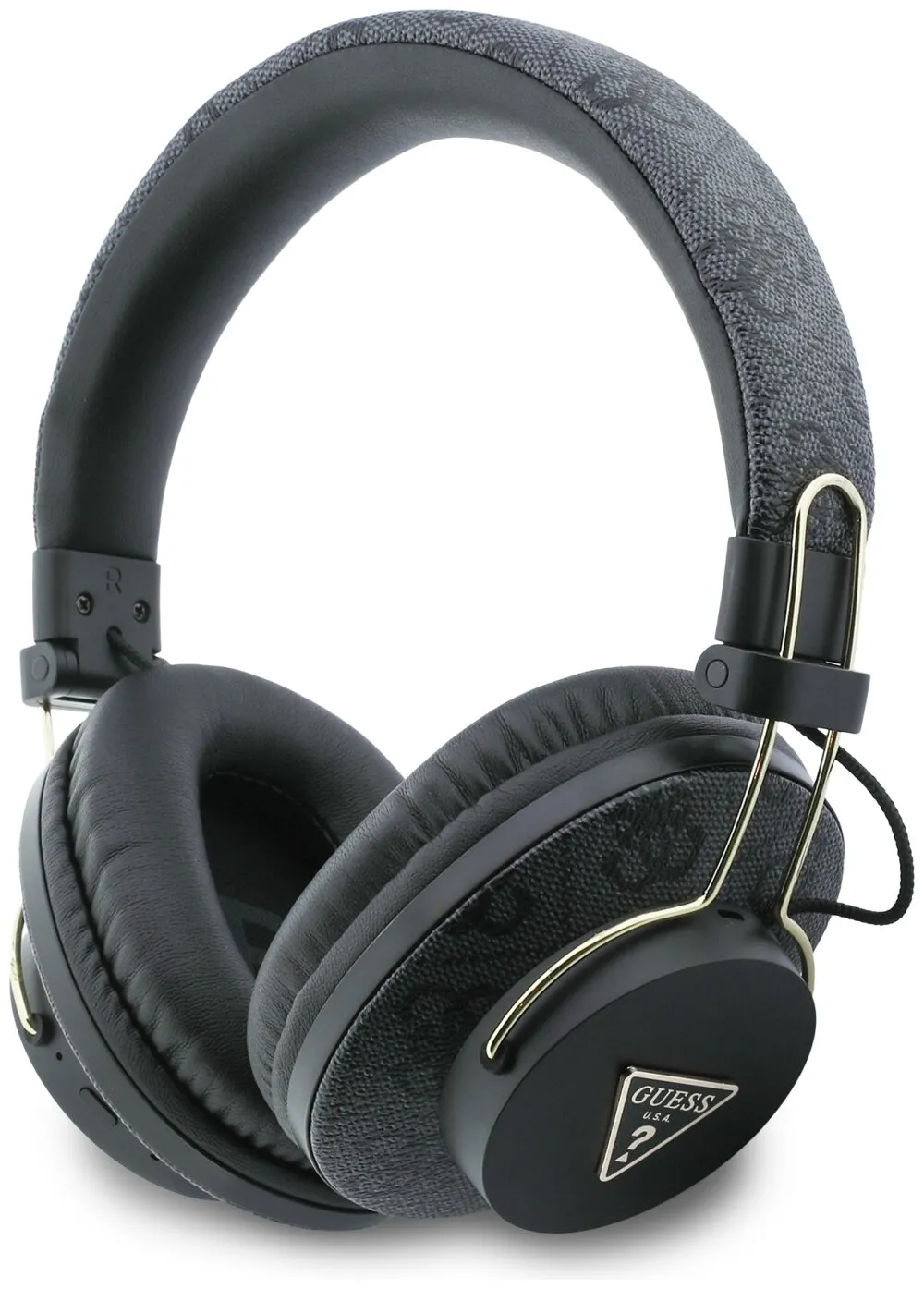 Słuchawki bezprzewodowe Guess GUE005323 Triangle Logo Bluetooth ENC Nauszne Bluetooth 5.3 Czarny