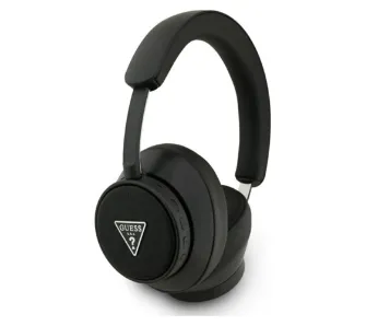 Słuchawki bezprzewodowe Guess GUBHC15PGMRTRK Saffiano Triangle Logo Nauszne Bluetooth 5.4 Czarny