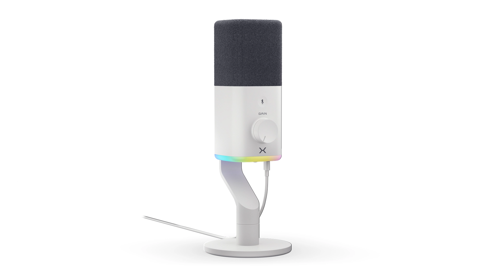 Mikrofon Krux Qube XLR/USB Przewodowy Dynamiczny Biały