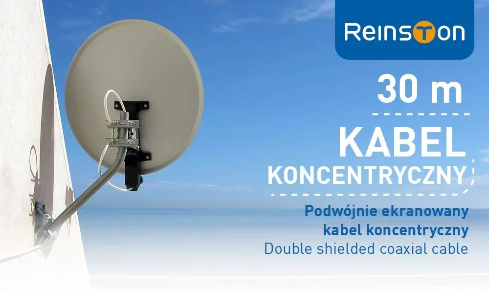 Kabel koncentryczny Reinston ESAT006 30m Biały