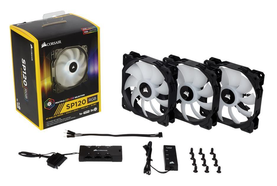 Corsair SP120 RGB LED Three Pack + kontroler