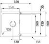 Zlewozmywak Franke Orion OID 611-62 Tectonite Szary