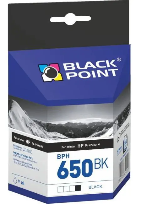 Tusz Black Point BPH650BK (zamiennik CZ101AE nr 650) Czarny 9 ml