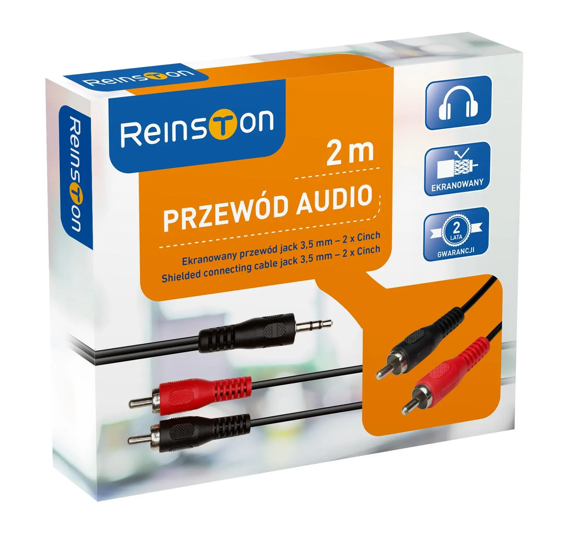 Kabel  audio Reinston EKK15 2m Czarny