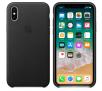 Apple Leather Case iPhone X MQTD2ZM/A (czarny)