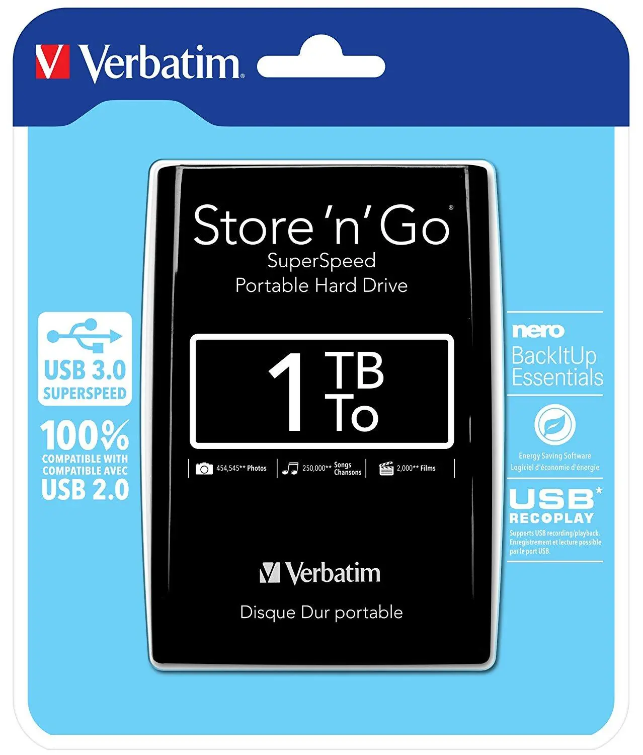 Dysk Verbatim Store'n'Go 1TB USB 3.0  Czarny