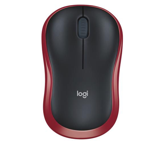 mysz komputerowa Logitech M185 (czarno-czerwony)