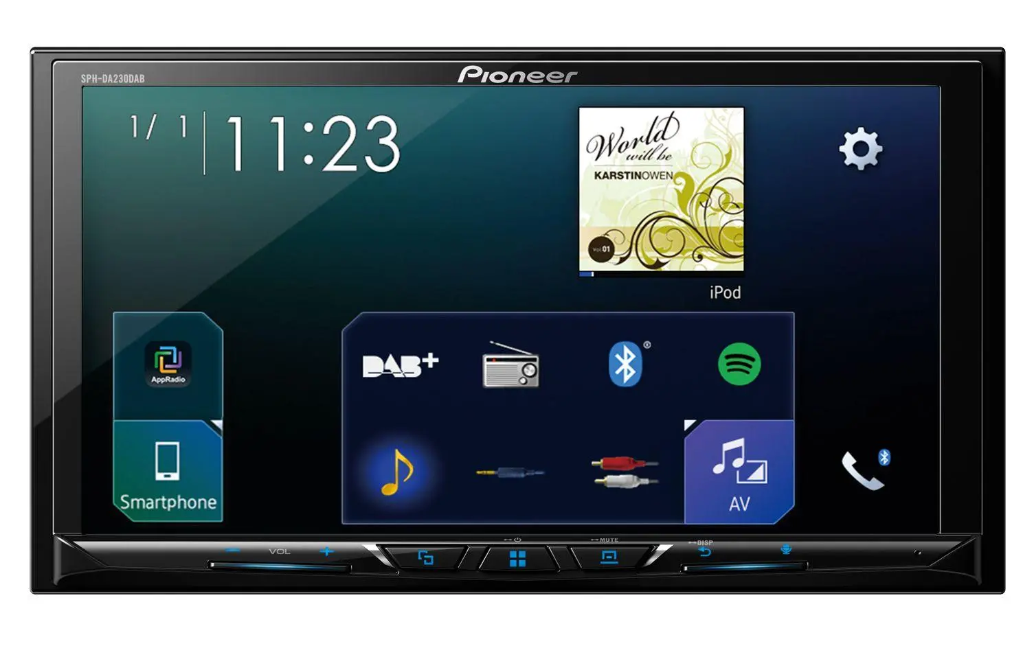 Radioodtwarzacz samochodowy Pioneer SPH-DA230DAB z USB 7" 4x50W Bluetooth