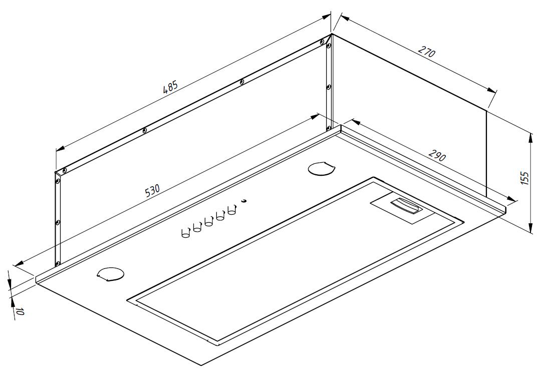 Okap Akpo WK-7 Micra (inox) - 43cm
