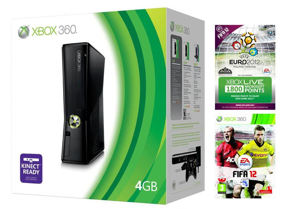Konsola Xbox 360 4GB + gra + 1800 punktów Microsoft