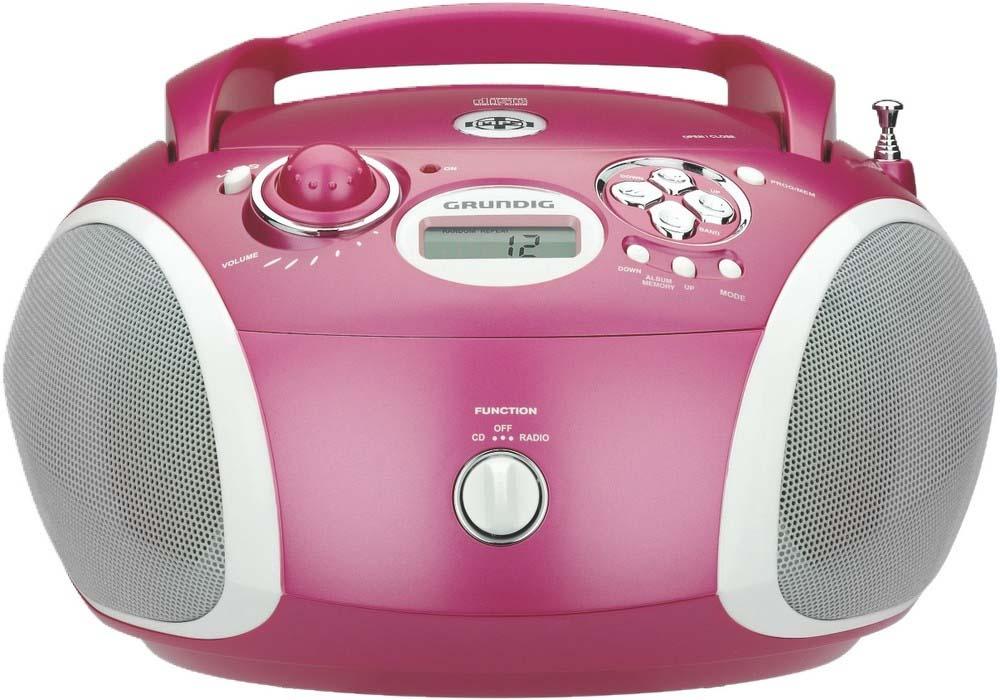Radioodtwarzacz Grundig RCD 1420PIN MP3 (różowy)