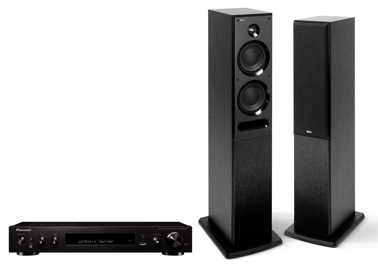 Zestaw stereo Pioneer SX-S30DAB (czarny), KEF C5 (czarny)