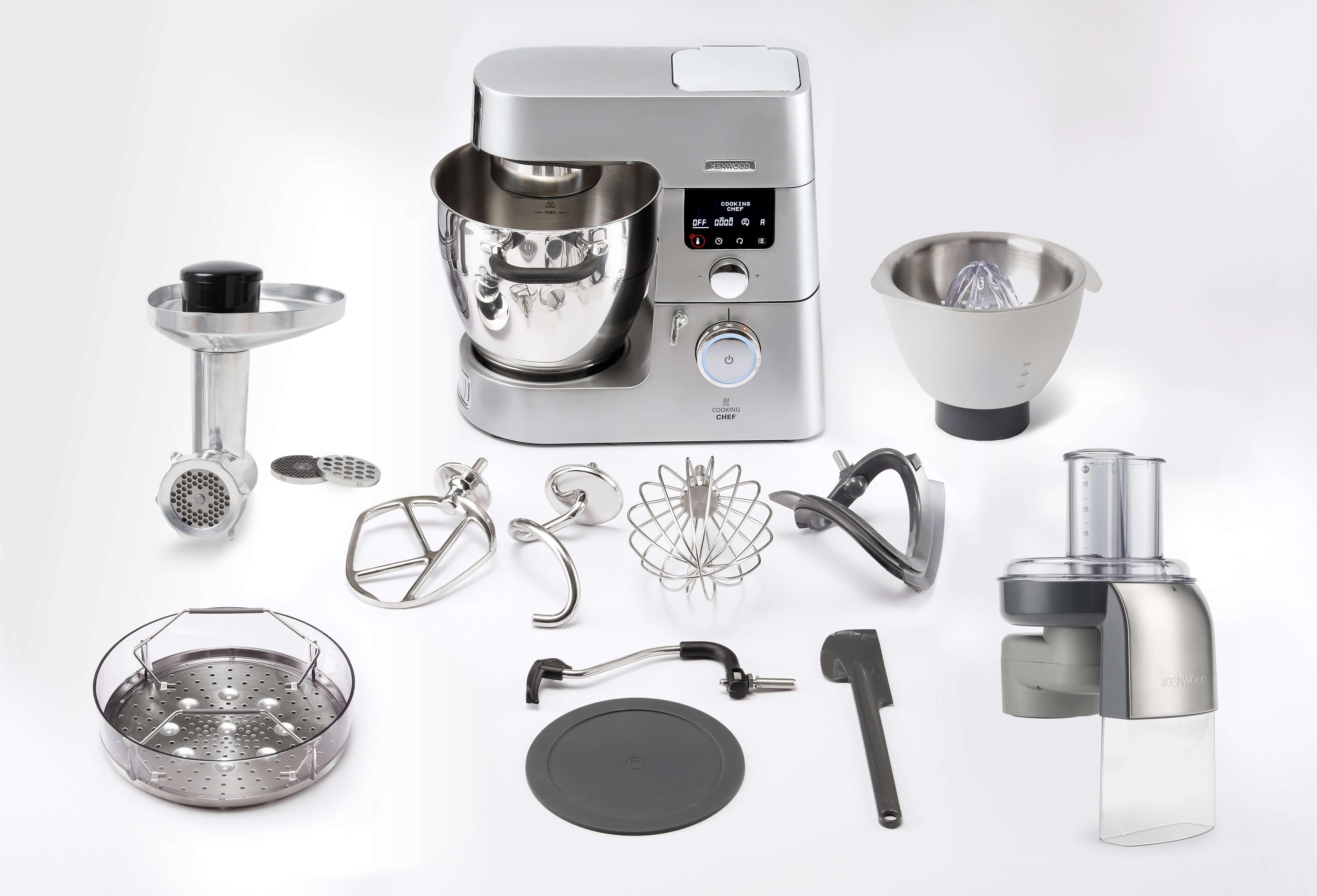 Robot planetarny Kenwood Cooking Chef KCC9040S 1500W Maszynka do mielenia Wyciskarka do cytrusów Rozdrabniacz