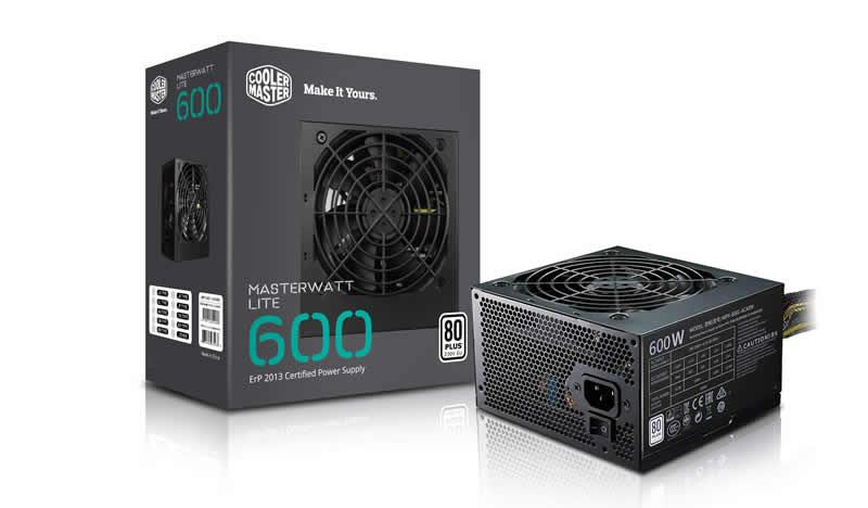Zasilacz Cooler Master MasterWatt Lite 600W 80+ w rękawie