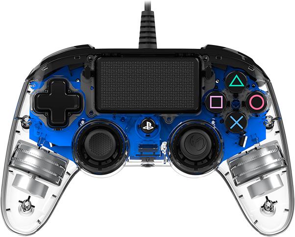 Pad Nacon Compact Controller do PS4 Przewodowy przezroczysty niebieski