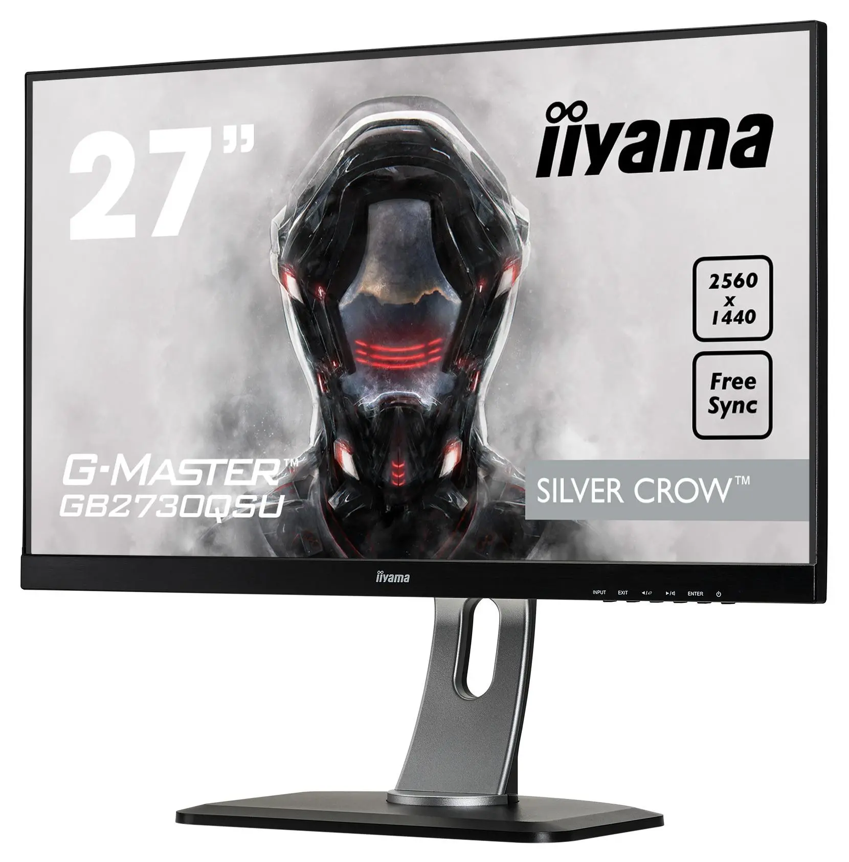 Monitor iiyama G-Master Silver Crow GB2730QSU-B1 27" 2K TN 75Hz 1ms Gamingowy