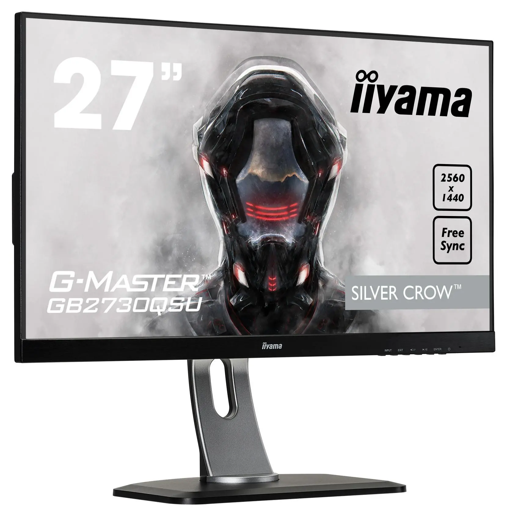 Monitor iiyama G-Master Silver Crow GB2730QSU-B1 27" 2K TN 75Hz 1ms Gamingowy