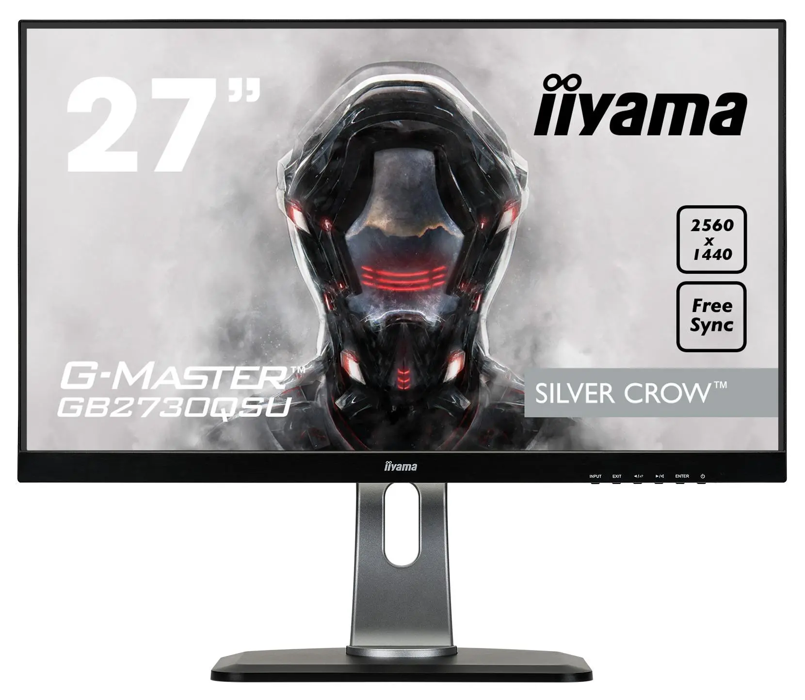 Monitor iiyama G-Master Silver Crow GB2730QSU-B1 27" 2K TN 75Hz 1ms Gamingowy