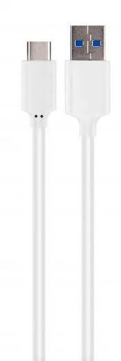 Kabel Xqisit Charge & Sync USB C 3,1-USB A Biały