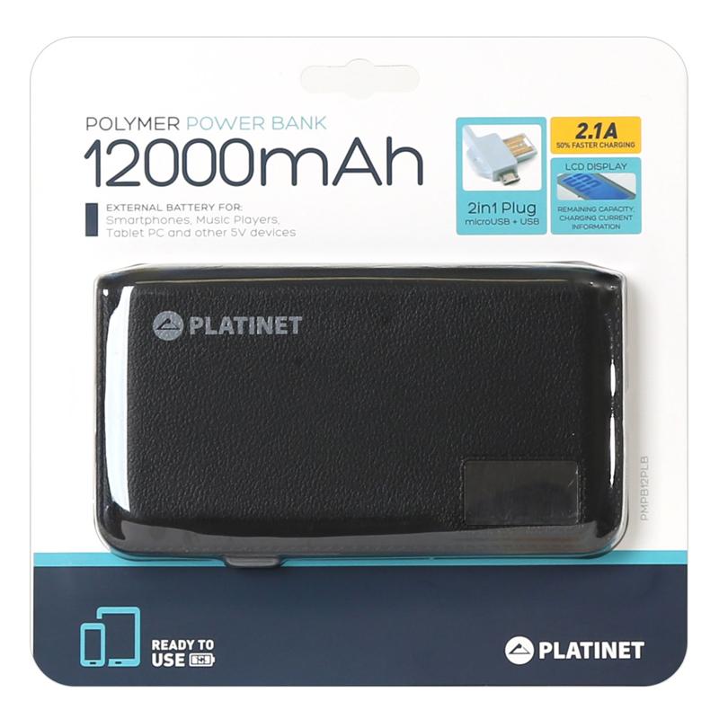Powerbank Platinet PMPB12PLB 12000mAh Czarny