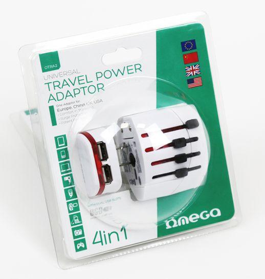 Ładowarka podróżna Omega Power Travel Adaptor 4w1 USB 42010