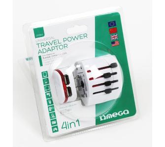 ładowarka-adapter podróżny Omega Power Travel Adaptor 4w1 USB 42010