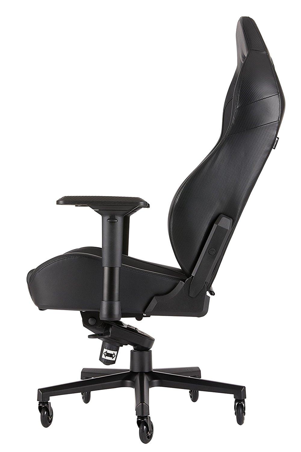 Fotel Corsair T2 Road Warrior - gamingowy - czarny - skóra ECO - do 136kg