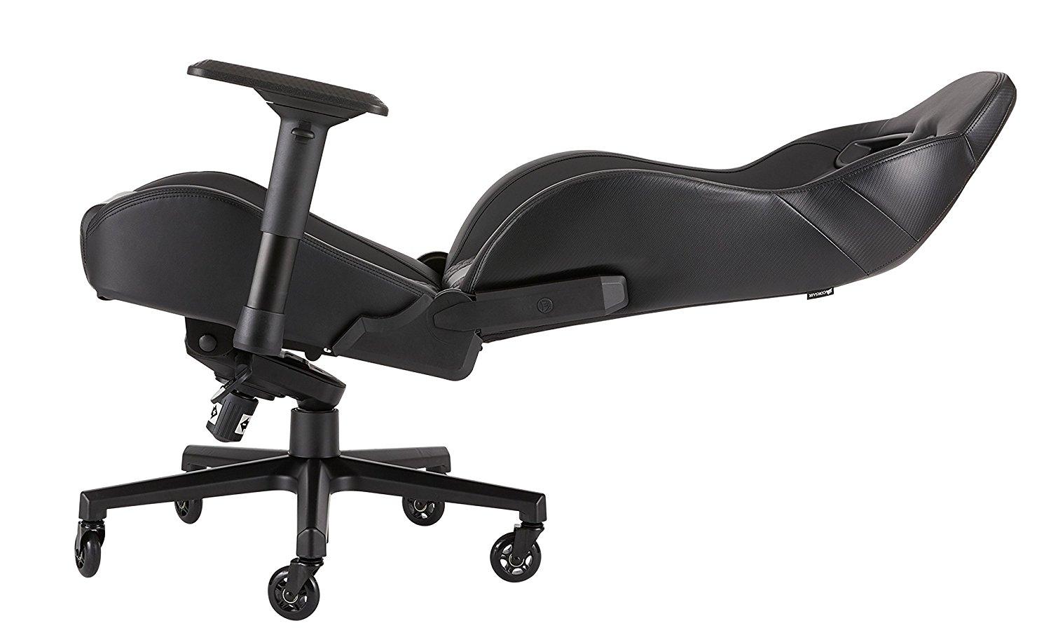 Fotel Corsair T2 Road Warrior - gamingowy - czarny - skóra ECO - do 136kg