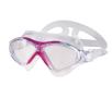 Spokey Vista JR - okularki - półmaska dla dzieci (biało-różowe)