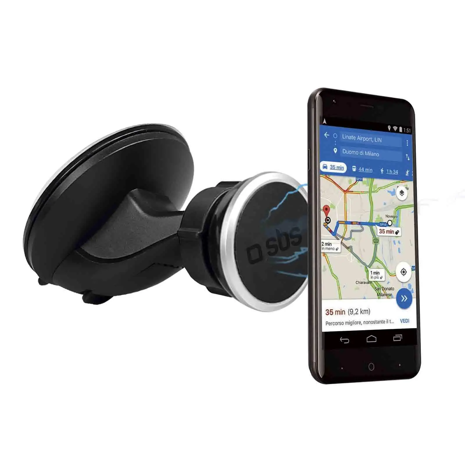 Uchwyt na telefon SBS TESUPPMAGWIND Czarny