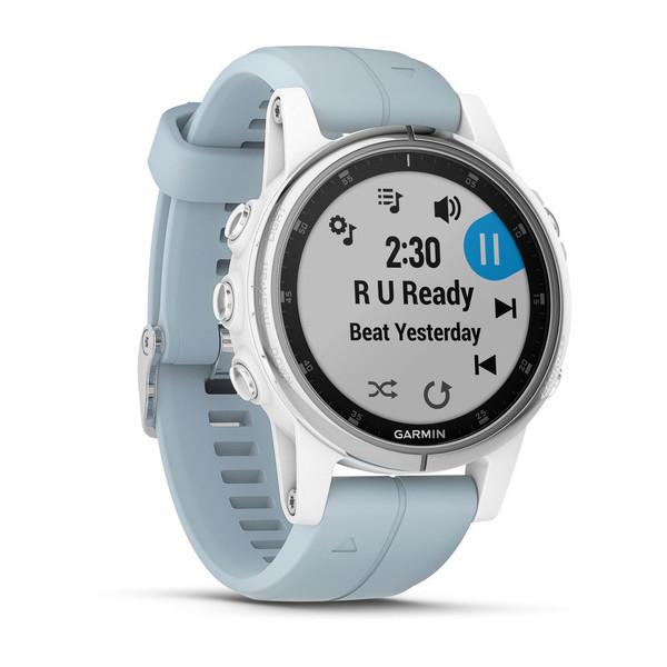 Zegarek sportowy Garmin Fenix 5S Plus Biały z piankowym paskiem
