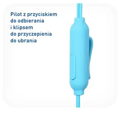 Słuchawki przewodowe Reinston EZS007 Dokanałowe Mikrofon Niebieski