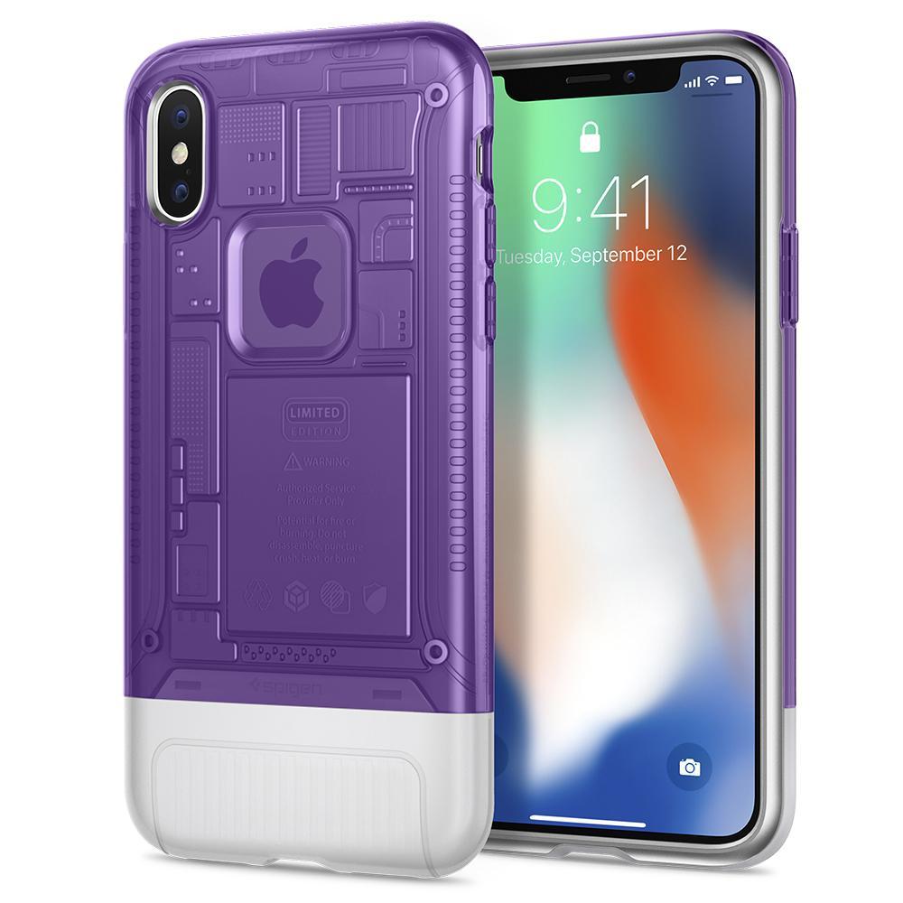 Etui Spigen Classic C1 057CS24431 do iPhone X (grape)