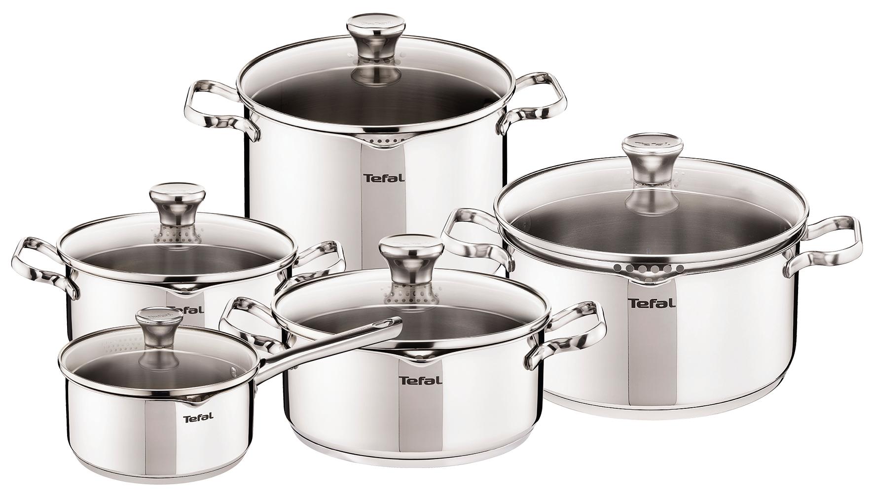 Tefal Zestaw Duetto (garnki 10 el. + set patelni Hard Titanium)