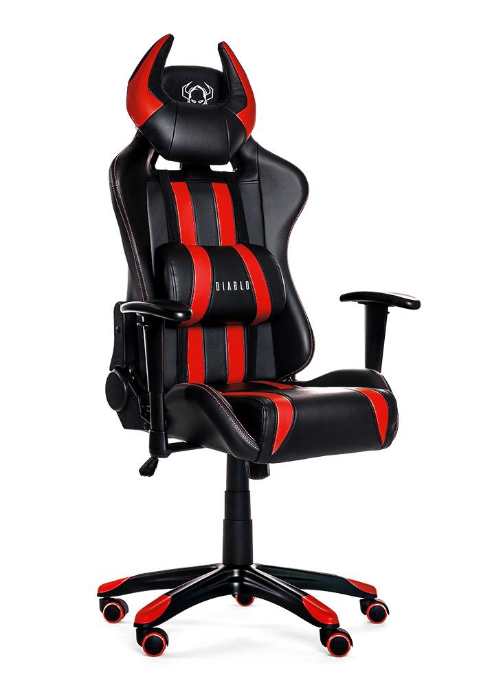 Fotel Diablo Chairs X-One Horn (czarno-czerwony)