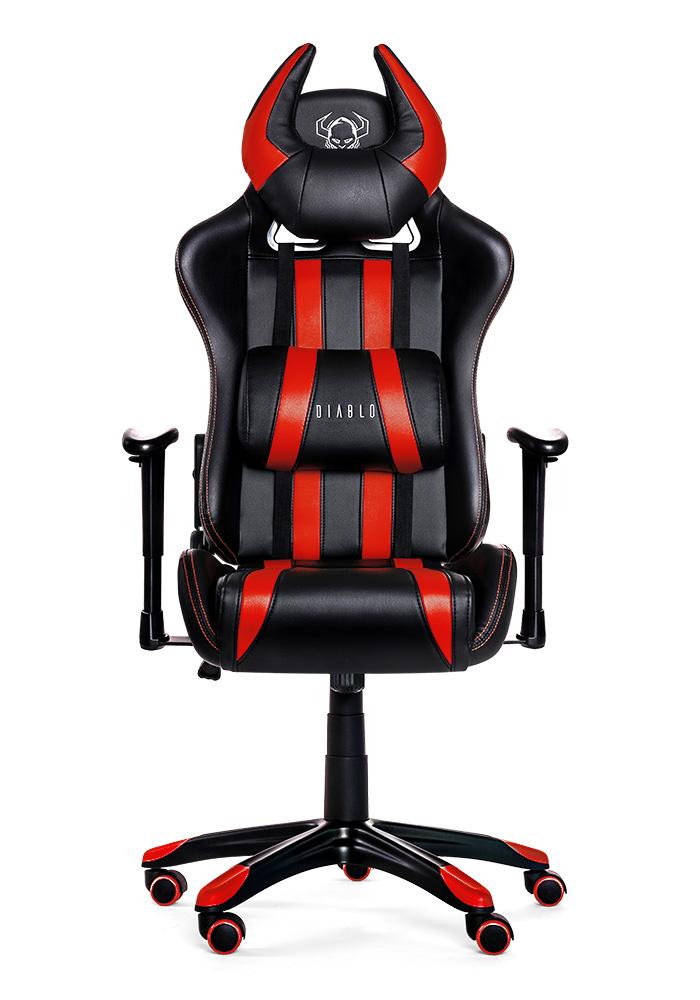 Fotel Diablo Chairs X-One Horn (czarno-czerwony)