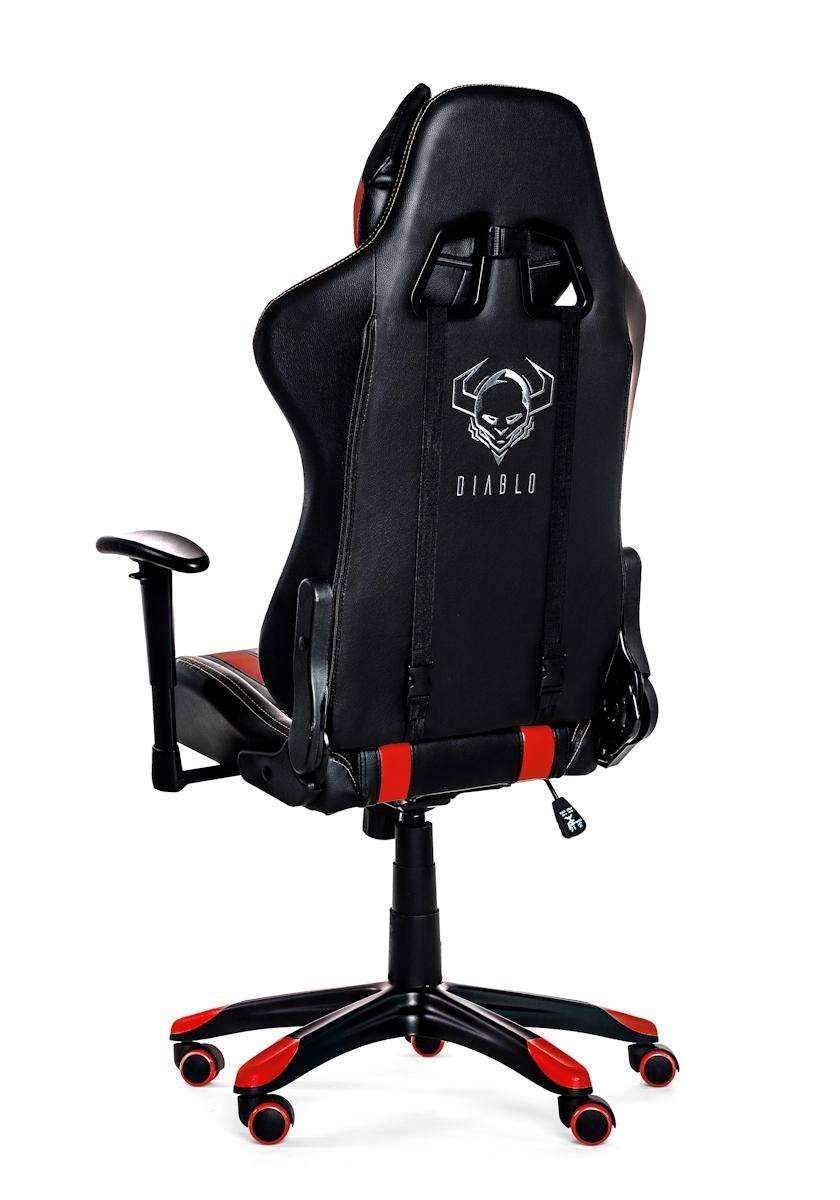 Fotel Diablo Chairs X-One Horn (czarno-czerwony)