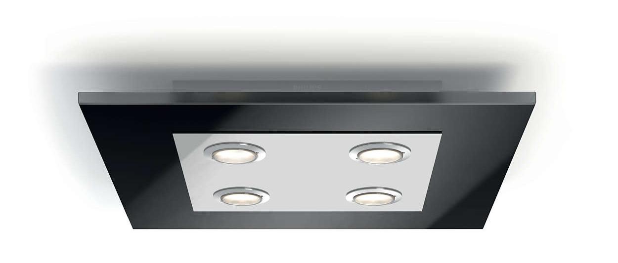 Philips Matrix ceiling lamp chrome 4x4.5W SELV 40925/30/16