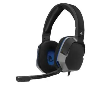 Słuchawki przewodowe z mikrofonem PDP Afterglow LVL 3 PlayStation 4 Nauszne Czarno-szary