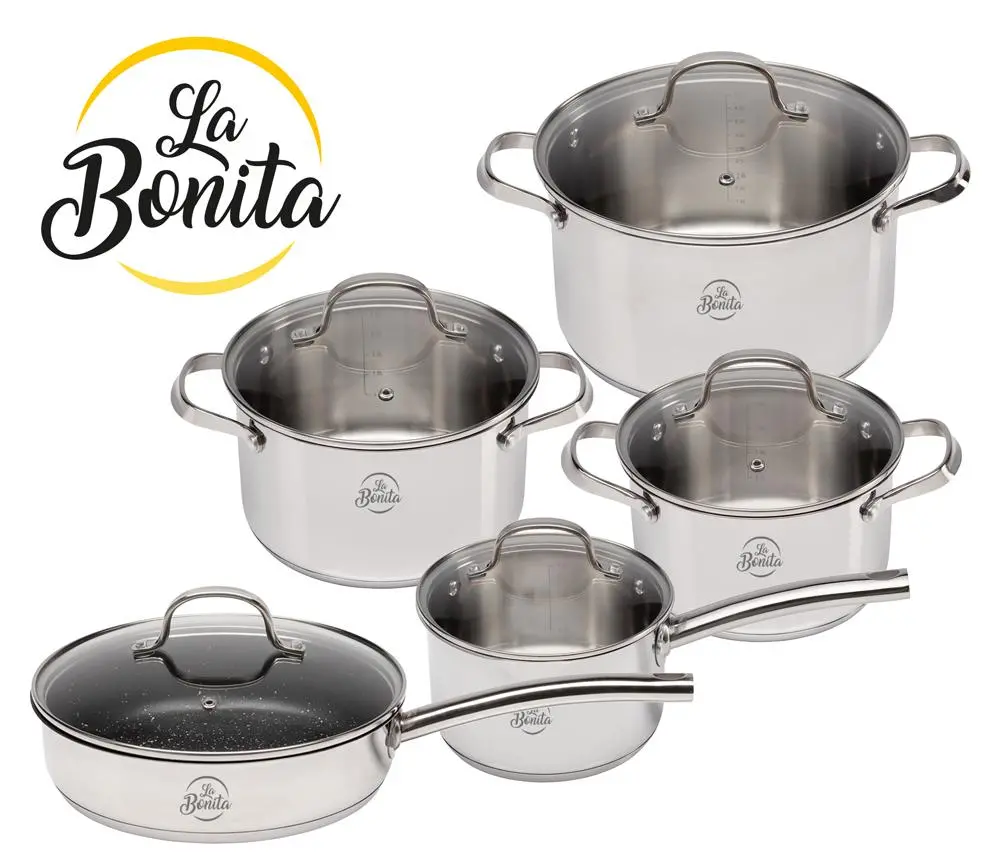 La Bonita Maxima LB9ZG001 10 elementów Indukcja Stal szlachetna