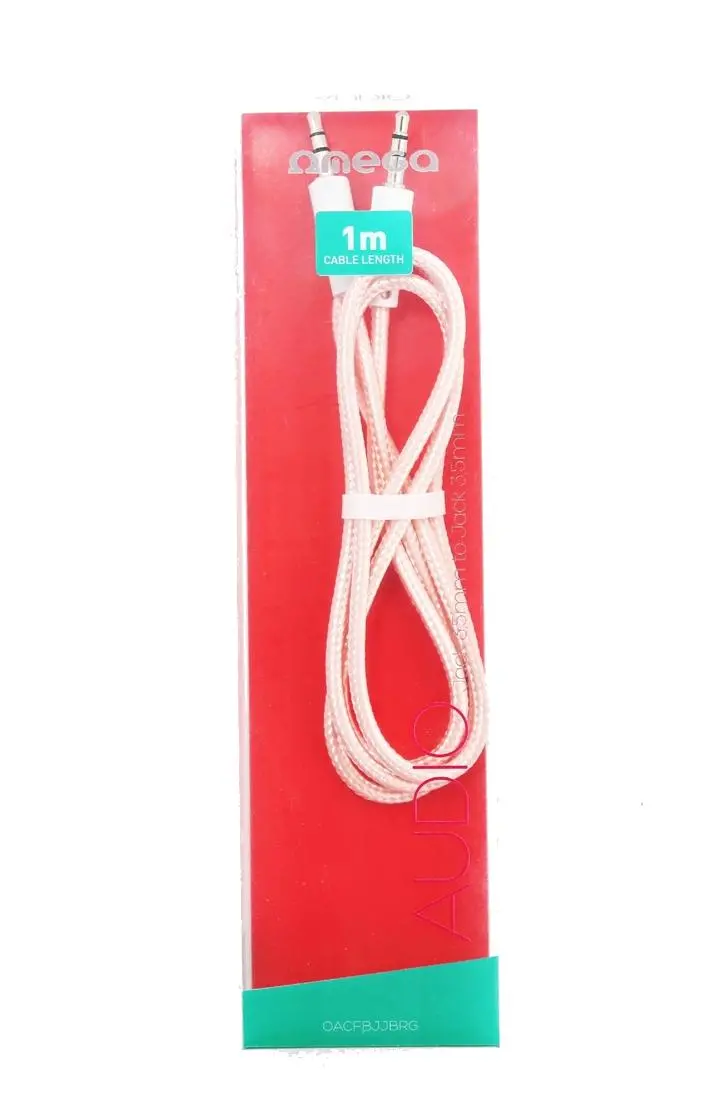 Kabel  audio Omega OACFBJJBRG 1m Żółty