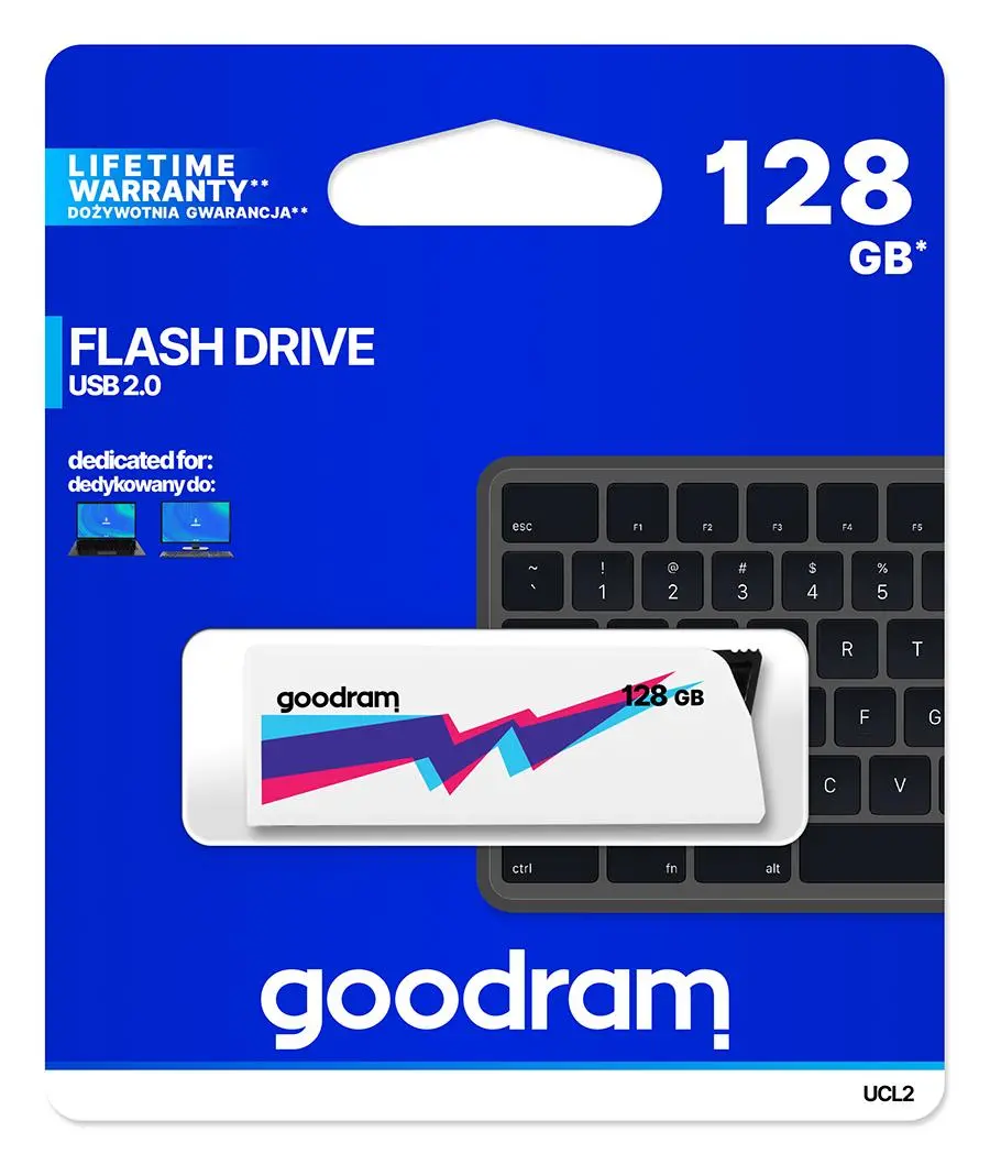 PenDrive GoodRam UCL2 128GB USB 2.0 Biały