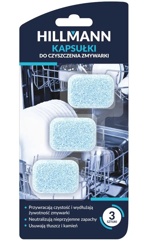 Tabletki do czyszczenia zmywarki HILLMANN AGDZM06 3szt.