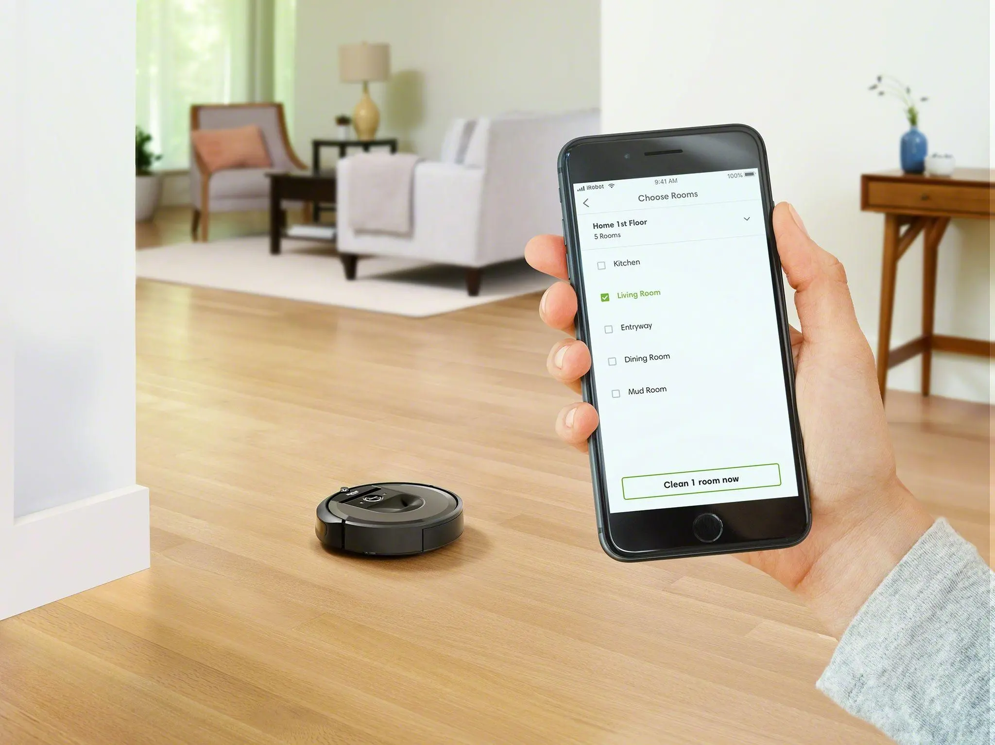 Robot sprzątający iRobot Roomba i7 Tworzenie mapy pomieszczenia 68dB