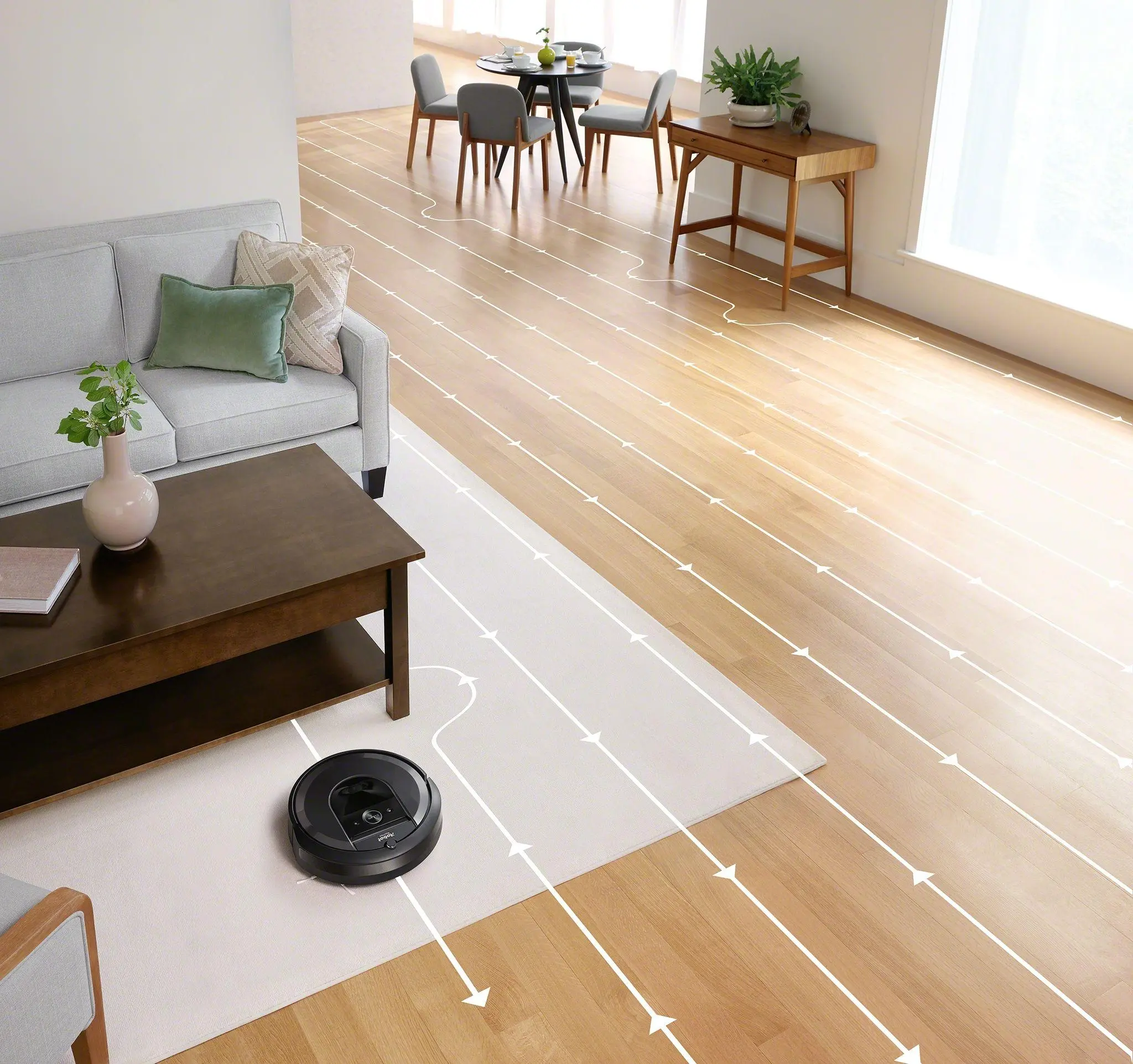 Robot sprzątający iRobot Roomba i7 Tworzenie mapy pomieszczenia 68dB