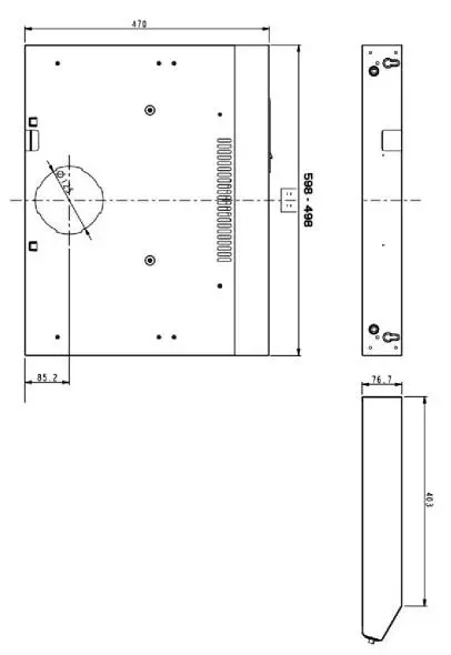 Okap Amica OSC6231W Biały